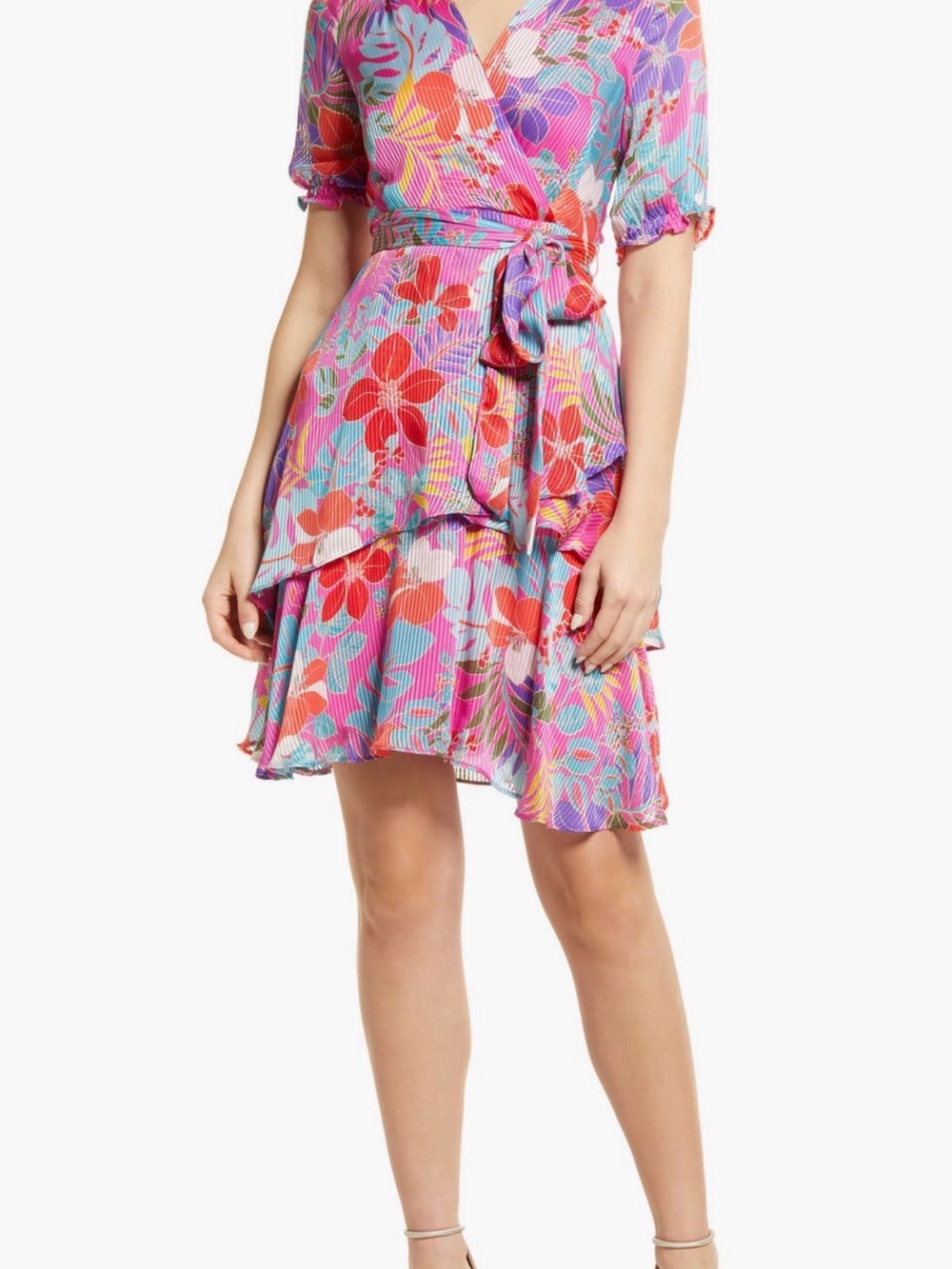Tahari ASL
Floral Shadow
Stripe Faux Wrap